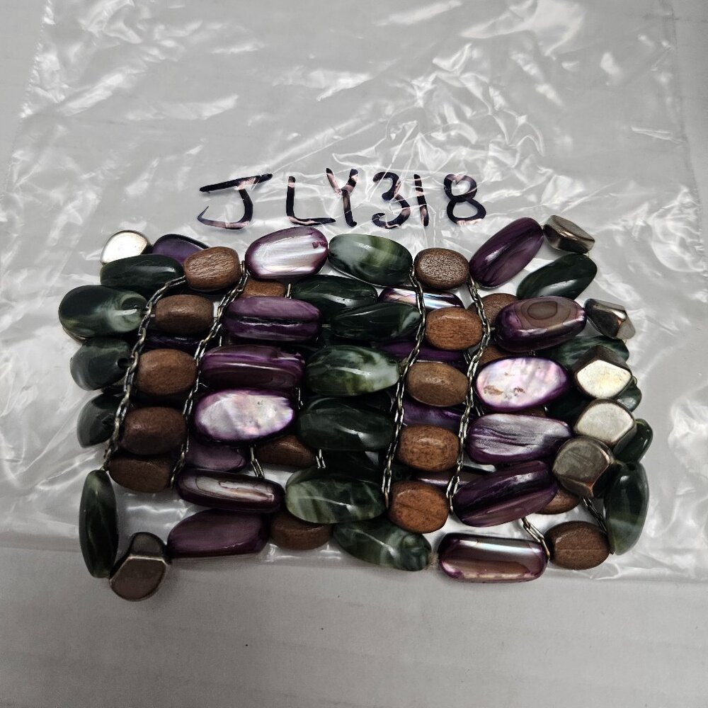 STRETCHY MULTI-COLOR STONE BRACELET